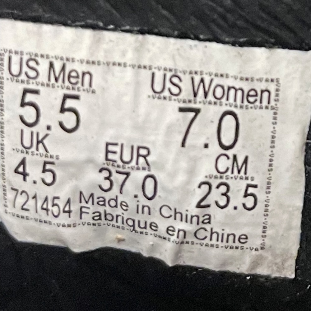 Vans Black Shane Gonzalez Unisex Very Rare genuine leather Skate board